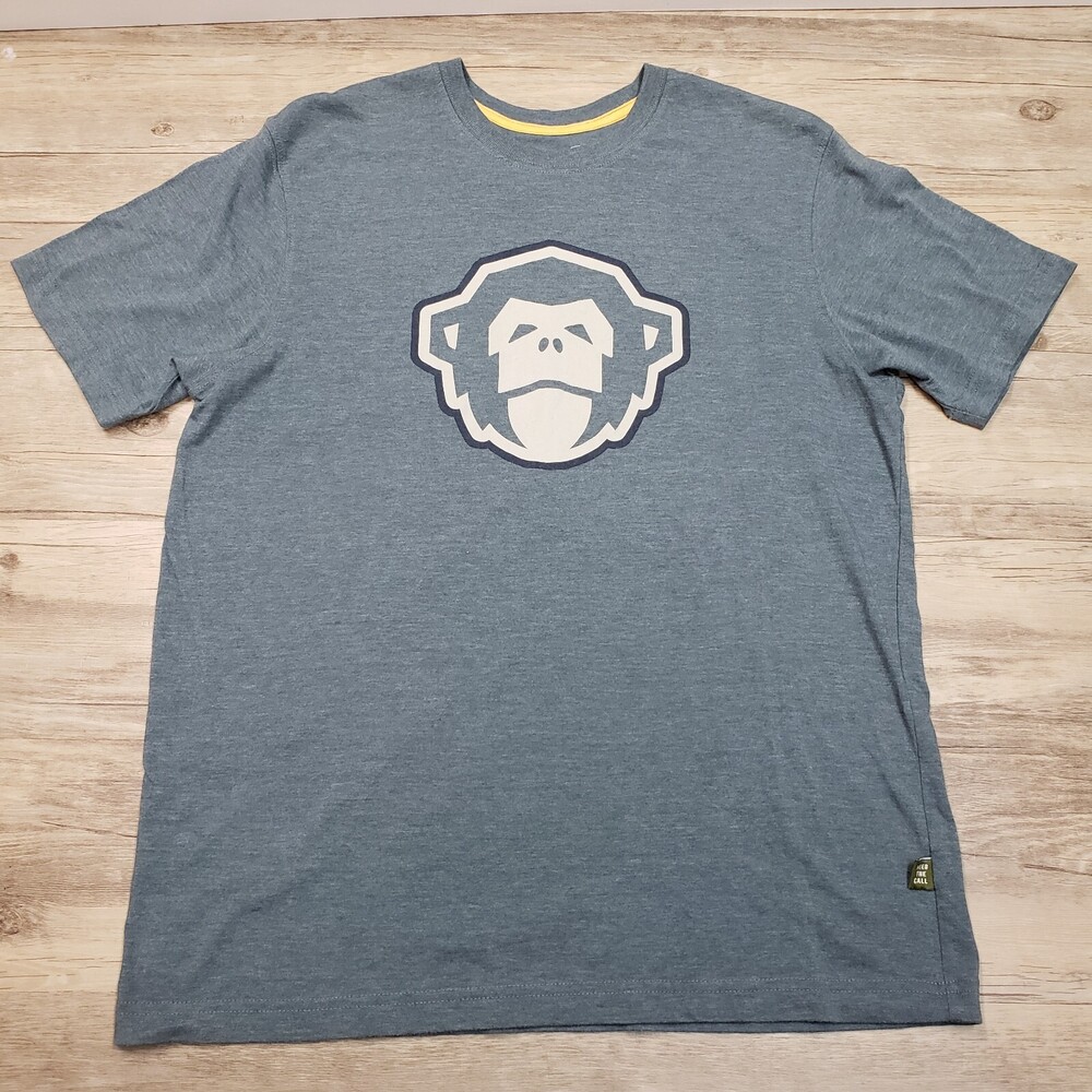 Howler Brothers El Mono Shirt Medium Mens Gray Green Short Sleeve